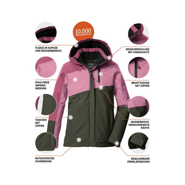 KILLTEC KILLTEC KOW 218 GRLS JCKT Softshelljacke Kinder - Dunkeloliv111 - 3 | SportScheck