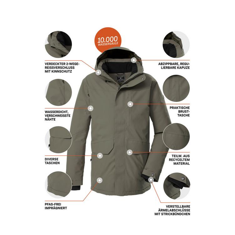 KILLTEC KILLTEC KOW 85 MN PRK Parka Herren - Oliv - 3 | SportScheck