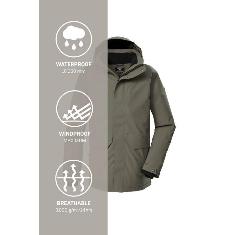 KILLTEC KILLTEC KOW 85 MN PRK Parka Herren - Oliv - 4 | SportScheck
