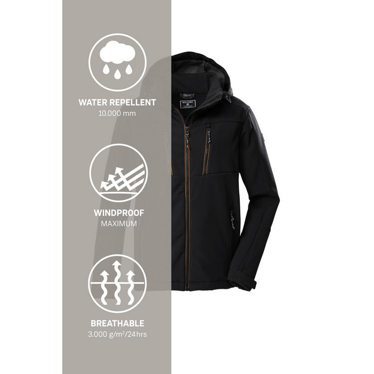 KILLTEC KILLTEC KOW 79 MN SFTSHLL JCKT Funktionsjacke Herren - Schwarz0110 - 4 | SportScheck