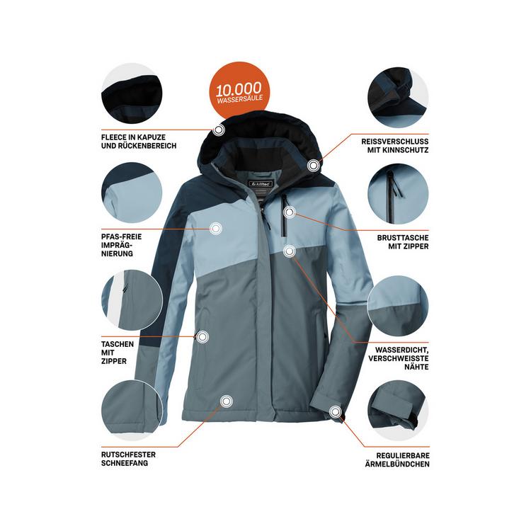 KILLTEC KILLTEC KOW 218 GRLS JCKT Softshelljacke Kinder - Rauchblau - 3 | SportScheck