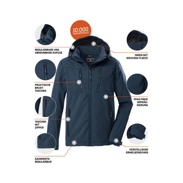 KILLTEC KILLTEC KOW 79 MN SFTSHLL JCKT Funktionsjacke Herren - Blau3042 - 3 | SportScheck