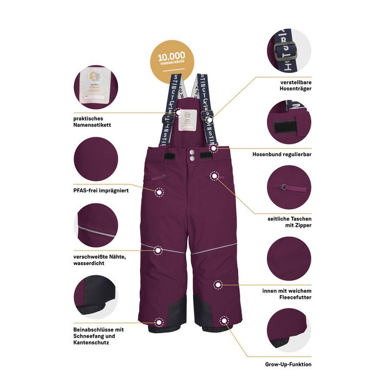 first instinct by killtec first instinct by killtec FISW 48 MNS SKI PNTS Skihose Kinder - Pflaume - 3 | SportScheck