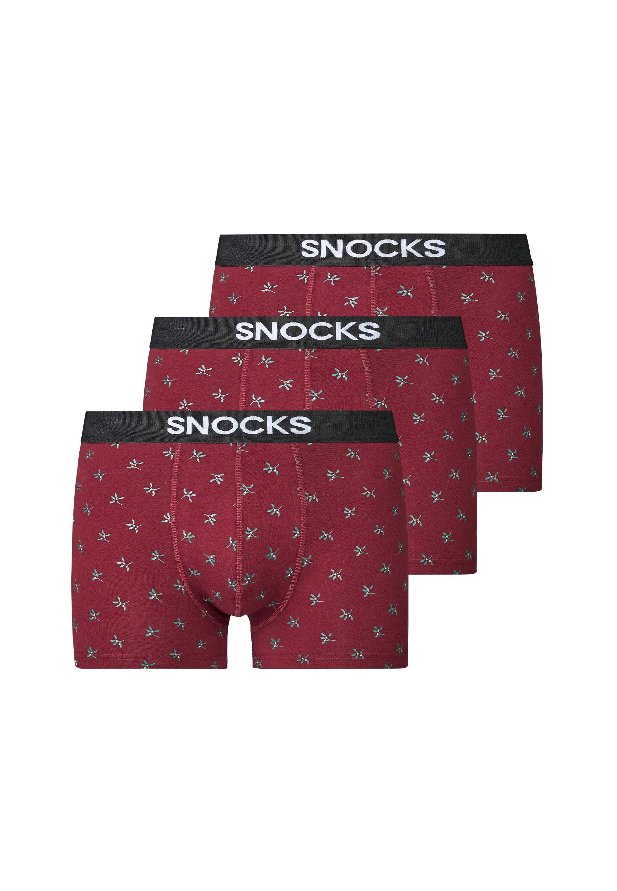 Snocks Boxershorts aus Bio-Baumwolle Unterhose Herren - X-Mas
