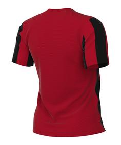 Rückansicht von Nike Stripe Divison V Trikot Damen Fußballtrikot Damen rotschwarz