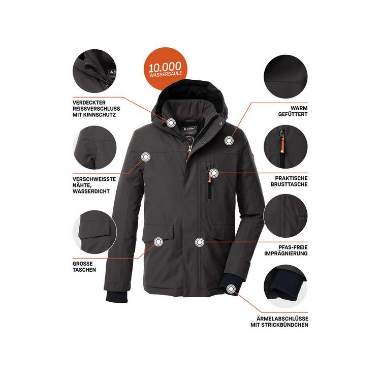 KILLTEC KILLTEC KOW 233 BYS JCKT Softshelljacke Kinder - Steingrau071 - 3 | SportScheck