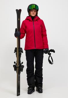 Rückansicht von Peak Performance Skijacke Damen kirschrot