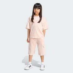 Rückansicht von adidas TIRO_NSTER T-SHIRT SET Trainingsanzug Kinder Blush Pink / White
