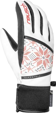 Rückansicht von Reusch Tessa STORMBLOXX™ Snowboardhandschuhe 1038 whit/fire red snflak