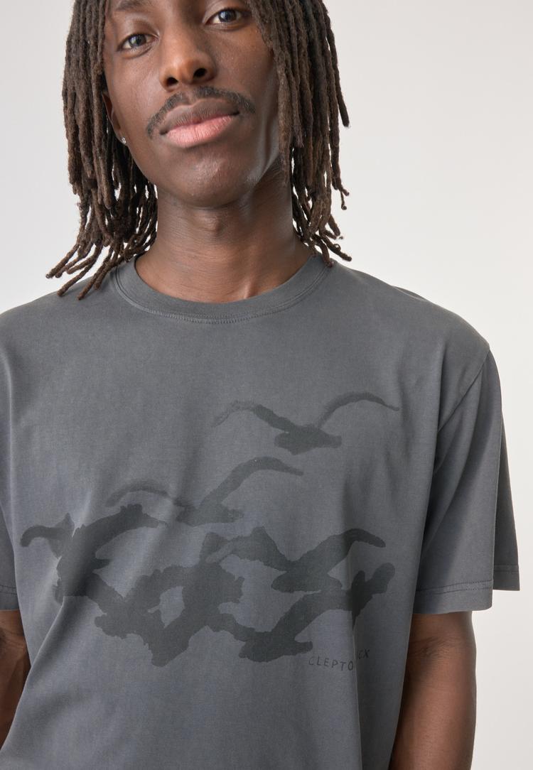 Cleptomanicx Cleptomanicx Printshirt Herren - Blue Graphite - 2 | SportScheck