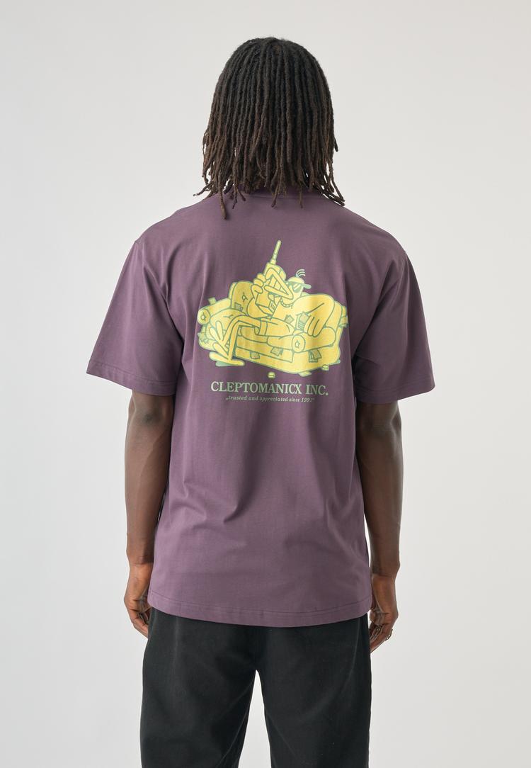 Cleptomanicx Cleptomanicx Printshirt Herren - Plum Perfect - 2 | SportScheck