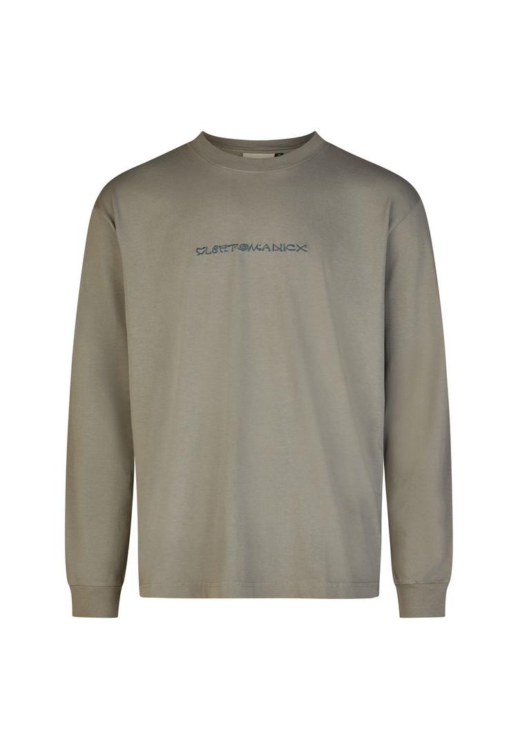 Cleptomanicx Cleptomanicx Mysto Typo Langarmshirt Herren - Lava Smoke - 0 | SportScheck