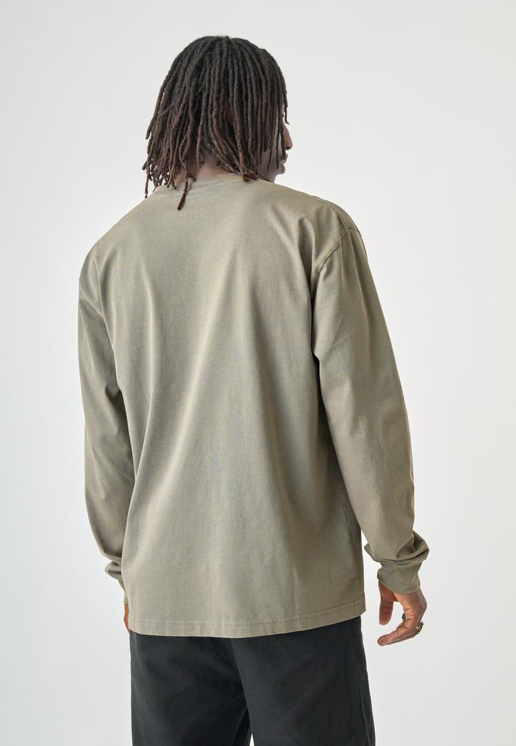 Cleptomanicx Cleptomanicx Mysto Typo Langarmshirt Herren - Lava Smoke - 2 | SportScheck