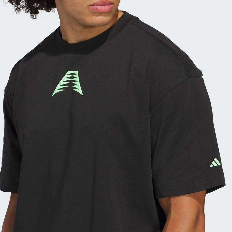 adidas adidas ANTHONY EDWARDS BELIEVE THAT T-SHIRT Basketball Shirt Herren - Black / Lime Burst - 0 | SportScheck