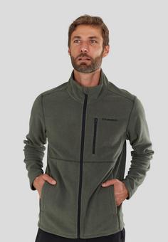 Rückansicht von FUNDANGO Jeffrey Fullzip Fleece Fleecejacke Herren oliv