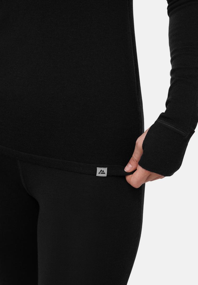 DANISH ENDURANCE DANISH ENDURANCE Merino Halfzip Langarmshirt Damen - schwarz - 2 | SportScheck