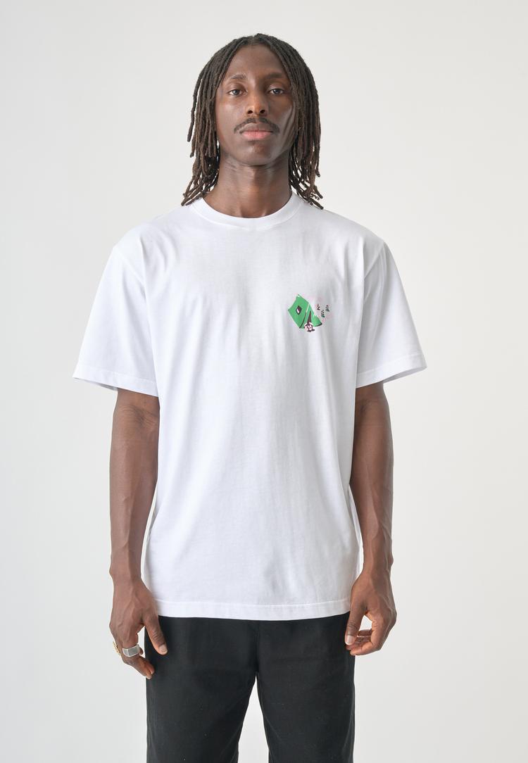 Cleptomanicx Cleptomanicx Camp Classic Tee Printshirt Herren - White - 0 | SportScheck
