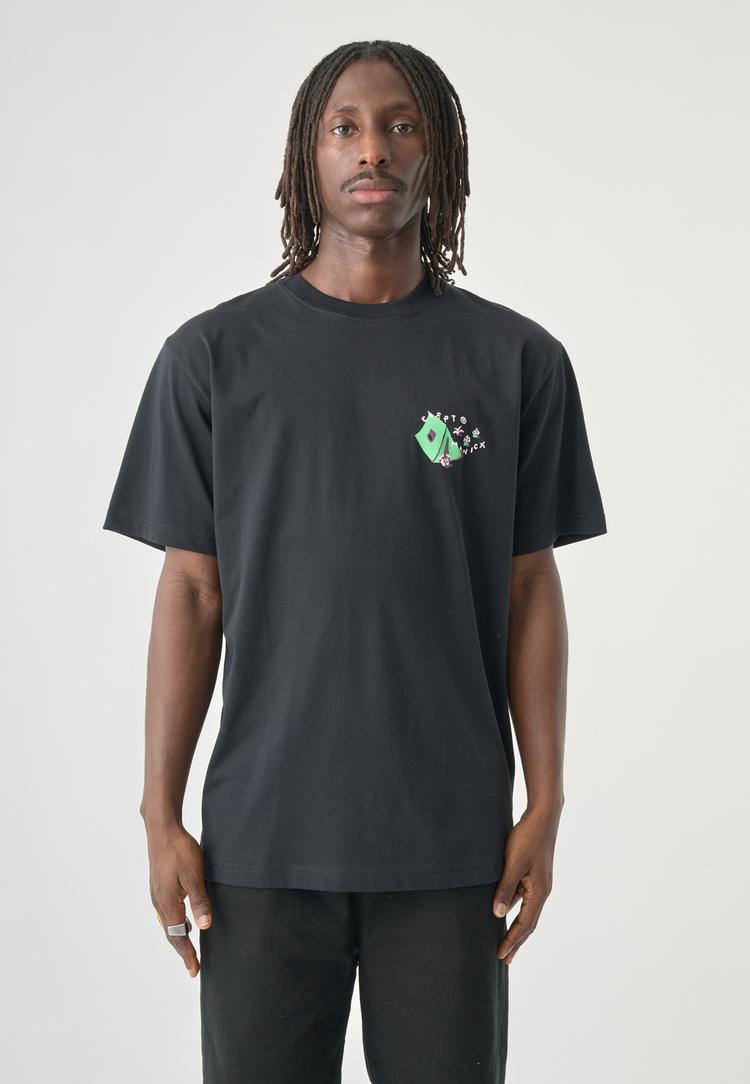 Cleptomanicx Cleptomanicx Camp Classic Tee Printshirt Herren - Black - 0 | SportScheck