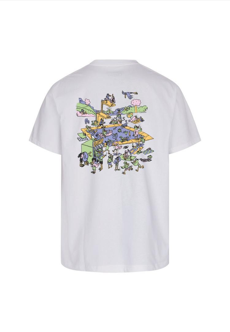 Cleptomanicx Cleptomanicx Printshirt Herren - White - 0 | SportScheck