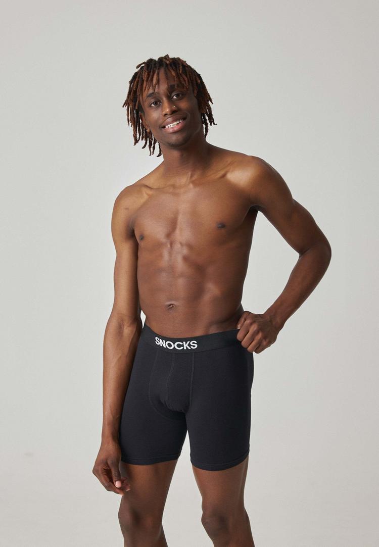 Snocks Snocks Boxershorts mit l&auml;ngerem Bein Unterhose Herren - Schwarz - 1 | SportScheck