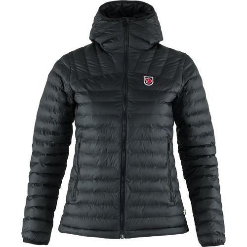 Rückansicht von FJÄLLRÄVEN Expedition Lätt Hoodie Funktionsjacke Damen Schwarz