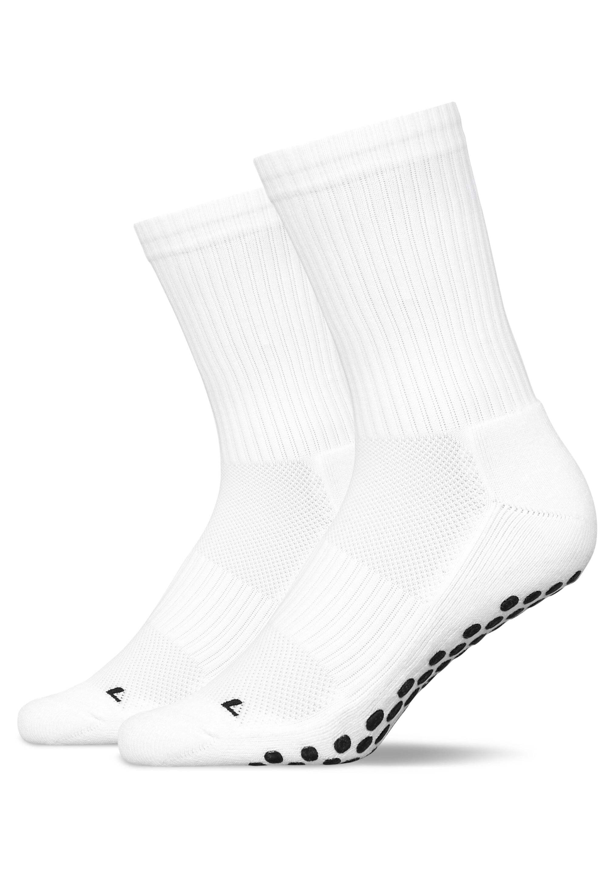 Snocks Fu&szlig;ball Socken mit ABS Socken - Wei&szlig;