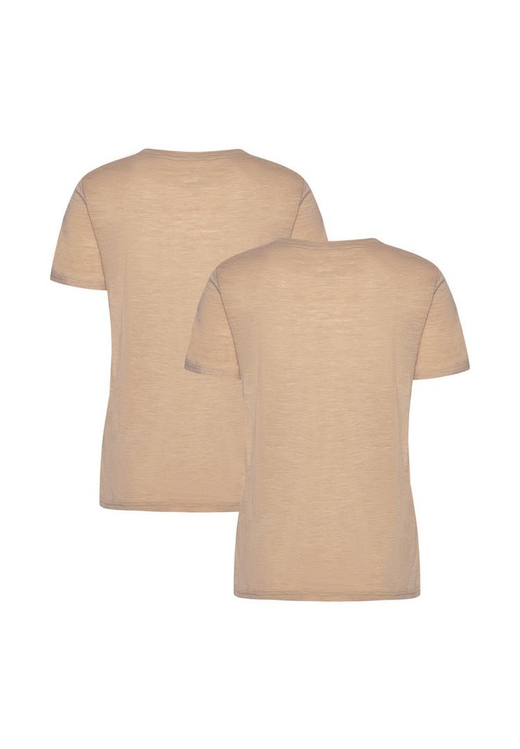 DANISH ENDURANCE DANISH ENDURANCE Premium Merino T-Shirt Damen - sand - 0 | SportScheck