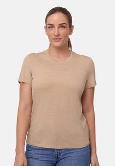 Rückansicht von DANISH ENDURANCE Premium Merino T-Shirt Damen sand