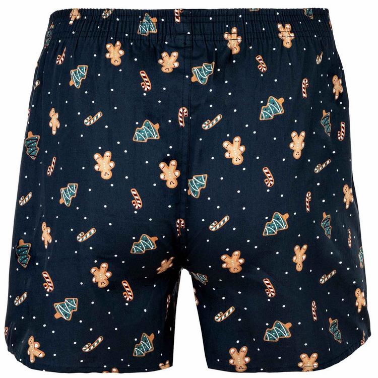 HAPPY SHORTS HAPPY SHORTS Web-Boxershorts Unterhose Herren - Navy/Bordeaux X-Mas Cookies - 0 | SportScheck