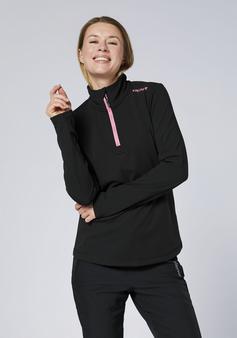 Rückansicht von Chiemsee Fleecepullover Fleecepullover Damen 19-3911 Black Beauty