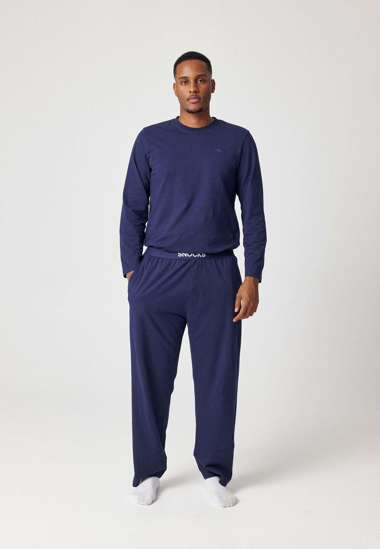 Snocks Snocks Schlafanzug Unterteil Herren lang Pyjama Herren - Dunkelblau - 0 | SportScheck