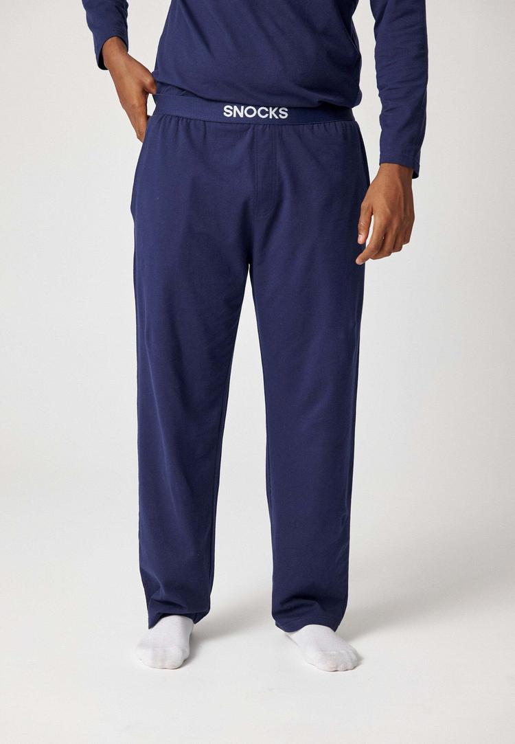 Snocks Snocks Schlafanzug Unterteil Herren lang Pyjama Herren - Dunkelblau - 1 | SportScheck