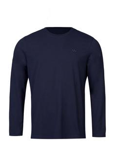 Snocks Schlafanzug Oberteil Herren lang Pyjama Herren Dunkelblau