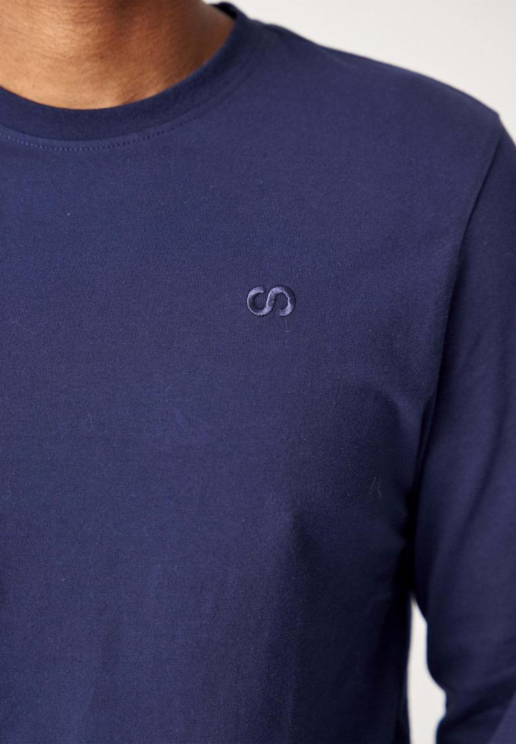 Snocks Snocks Schlafanzug Oberteil Herren lang Pyjama Herren - Dunkelblau - 4 | SportScheck