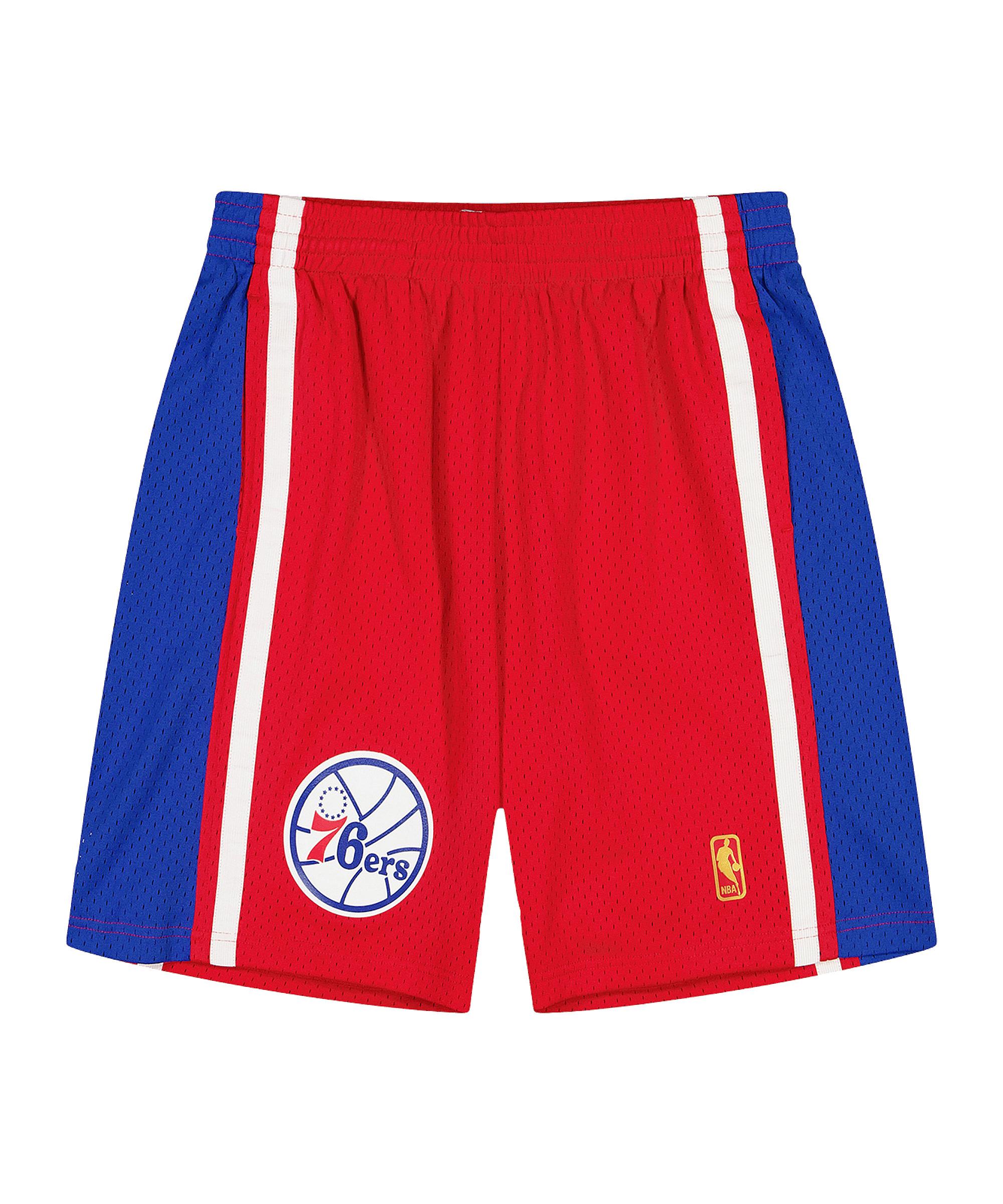Mitchell & Ness NBA Philadelphia 76ers Swingman Short Sweathose Herren - rot