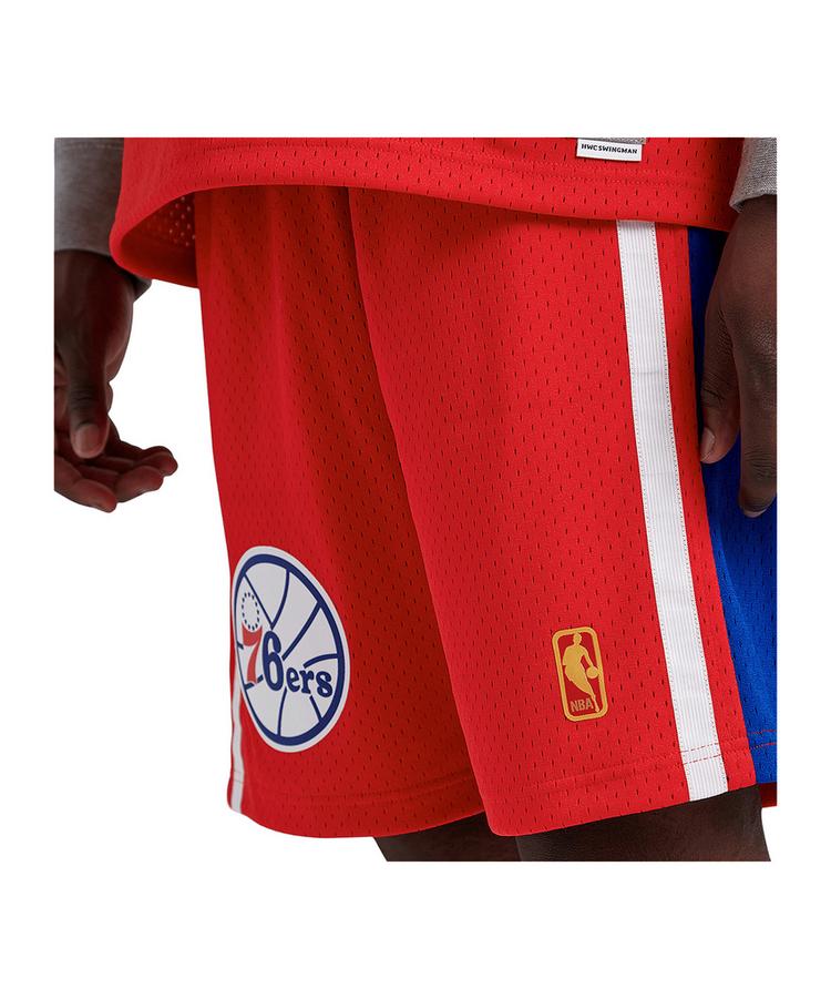 Mitchell & Ness Mitchell & Ness NBA Philadelphia 76ers Swingman Short Sweathose Herren - rot - 0 | SportScheck