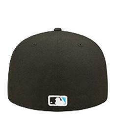 Rückansicht von New Era Miami Marlins On-Field 59Fifty Cap Cap schwarz