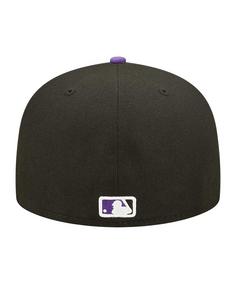 Rückansicht von New Era Colorado Rockies 59Fifty Cap Cap schwarz
