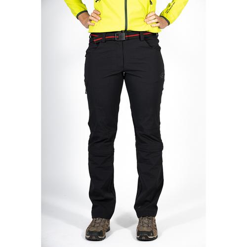 Rückansicht von Maul Sport Zip-Off Outdoorhose Trail Trekkinghose Damen Schwarz