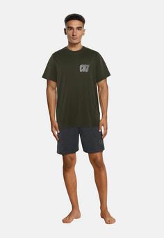 Rückansicht von CR7 Cristiano Ronaldo CR7 Mens pyjamas/shorts. Pyjama Herren Black, Dark Grey