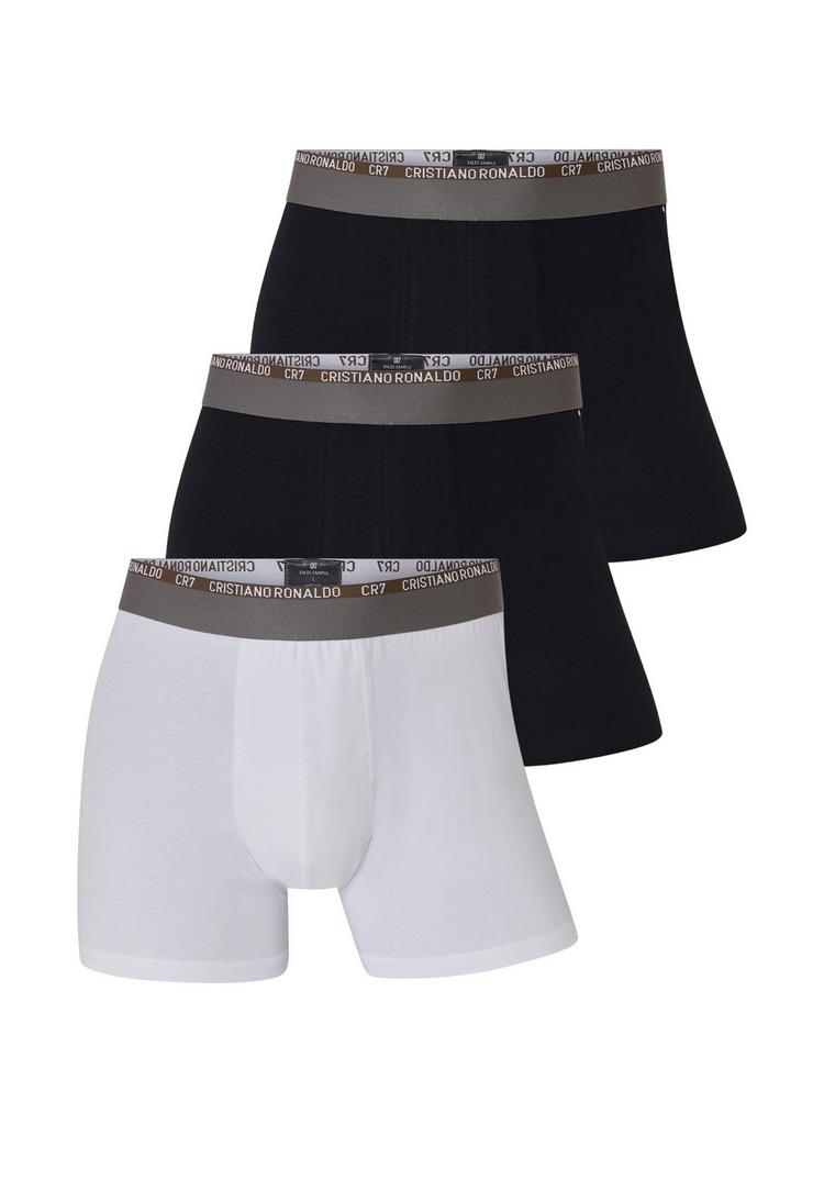 CR7 - Cristiano Ronaldo CR7 - Cristiano Ronaldo CR7 Basic, Trunk, 3-pack. W&auml;scheset Herren - Black, White, Grey - 0 | SportScheck