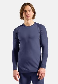 Rückansicht von Odlo SEAMLESS PERFORMANCE WOOL Funktionsshirt Herren Skipper Blue(21119)