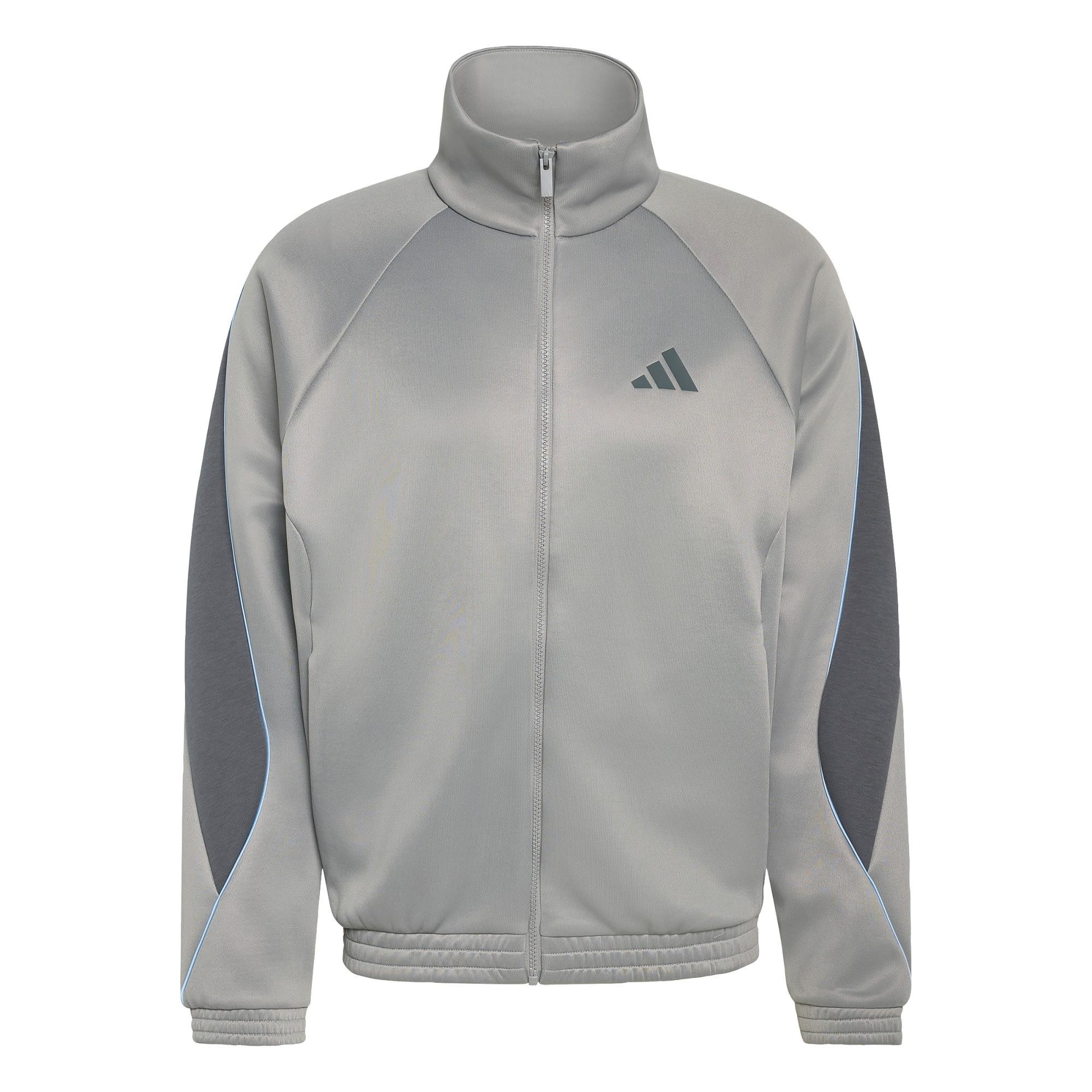 adidas Stadium Trainingsjacke Trainingsanzug Herren - Charcoal Solid Grey / Grey Six / Glow Blue