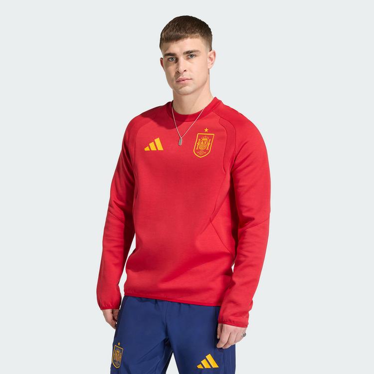 adidas adidas Spanien Tiro Travel Crew Pullover Hoodie Herren - Team Power Red 2 - 0 | SportScheck