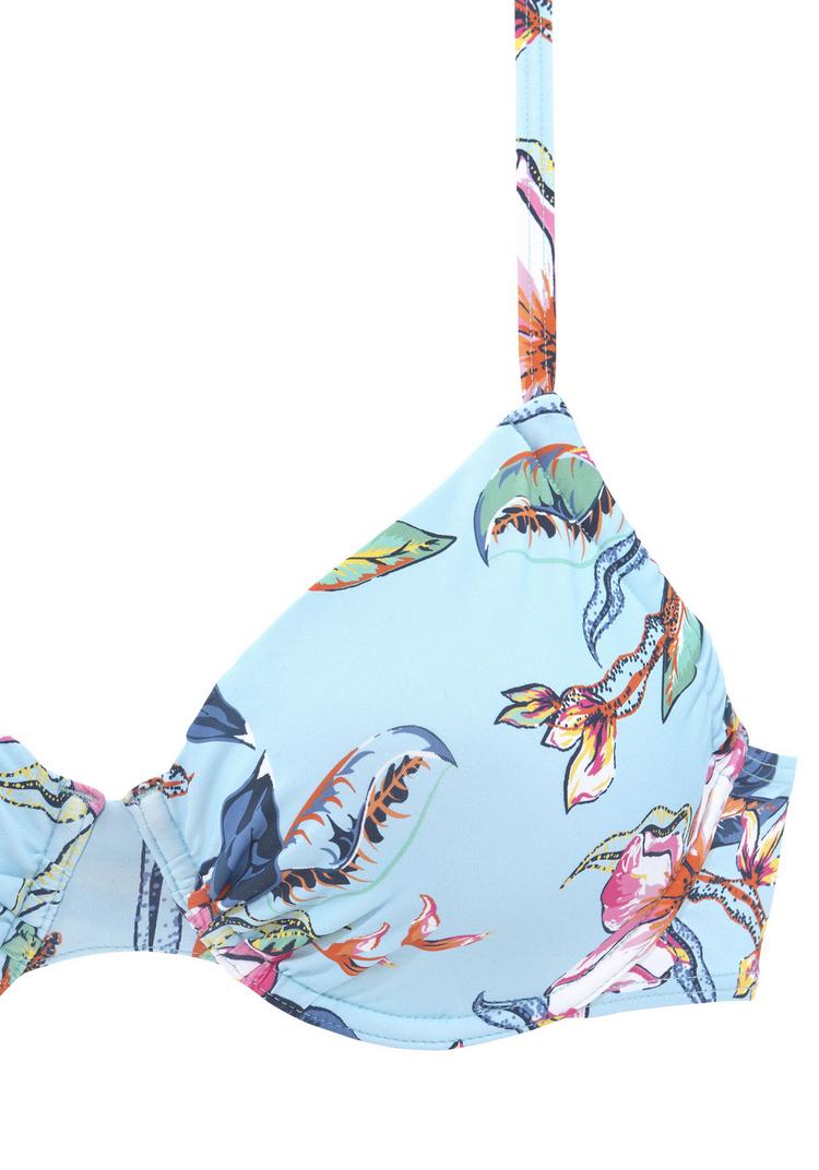 Lascana Lascana B&uuml;gel-Bikini-Top Bikini Oberteil Damen - hellblau-bedruckt - 0 | SportScheck
