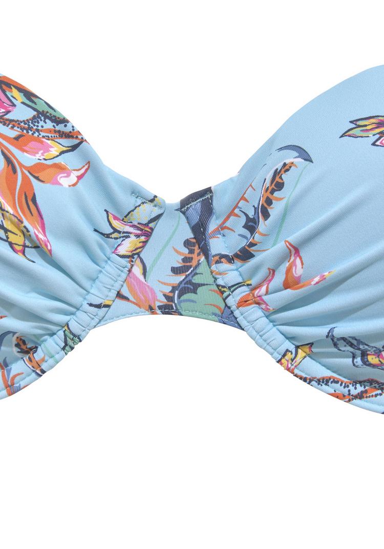 Lascana Lascana B&uuml;gel-Bikini-Top Bikini Oberteil Damen - hellblau-bedruckt - 1 | SportScheck