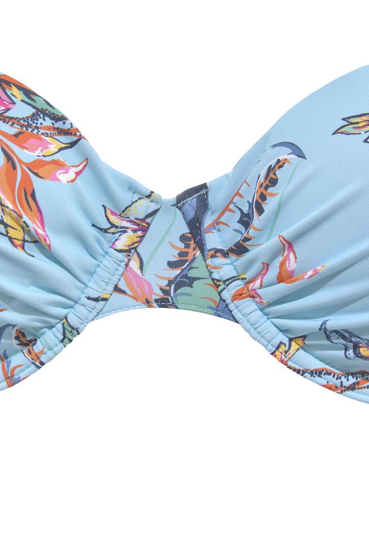 Lascana Lascana B&uuml;gel-Bikini-Top Bikini Oberteil Damen - hellblau-bedruckt - 2 | SportScheck