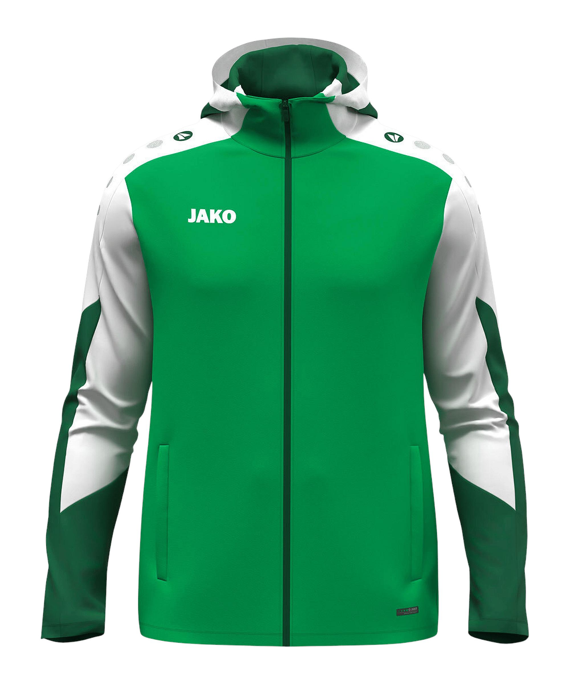 JAKO Dynamic Kapuzenjacke Kids Trainingsjacke Kinder - gruen