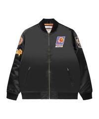 Mitchell & Ness NBA Phoenix Suns Satin Bomber Jacke Sweatjacke Herren - schwarz