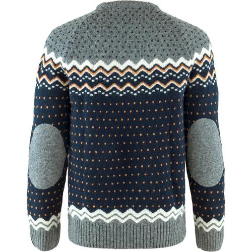Rückansicht von FJÄLLRÄVEN Övik Knit Langarmshirt Herren Blau